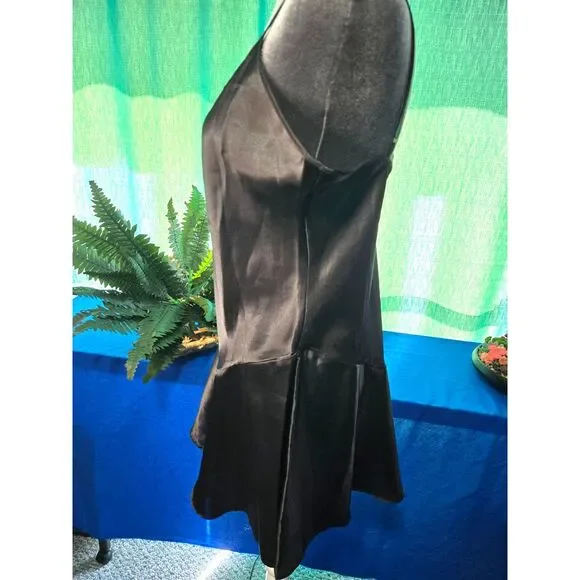 Vintage Victoria's Secret Black Satin Camisole Nightgown Size M - Picture 4 of 8